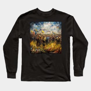 Ukrainian troops go home with victory Long Sleeve T-Shirt